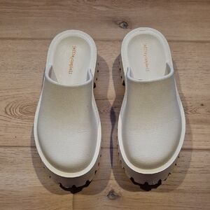 Jeffrey Campbell Cream Mules